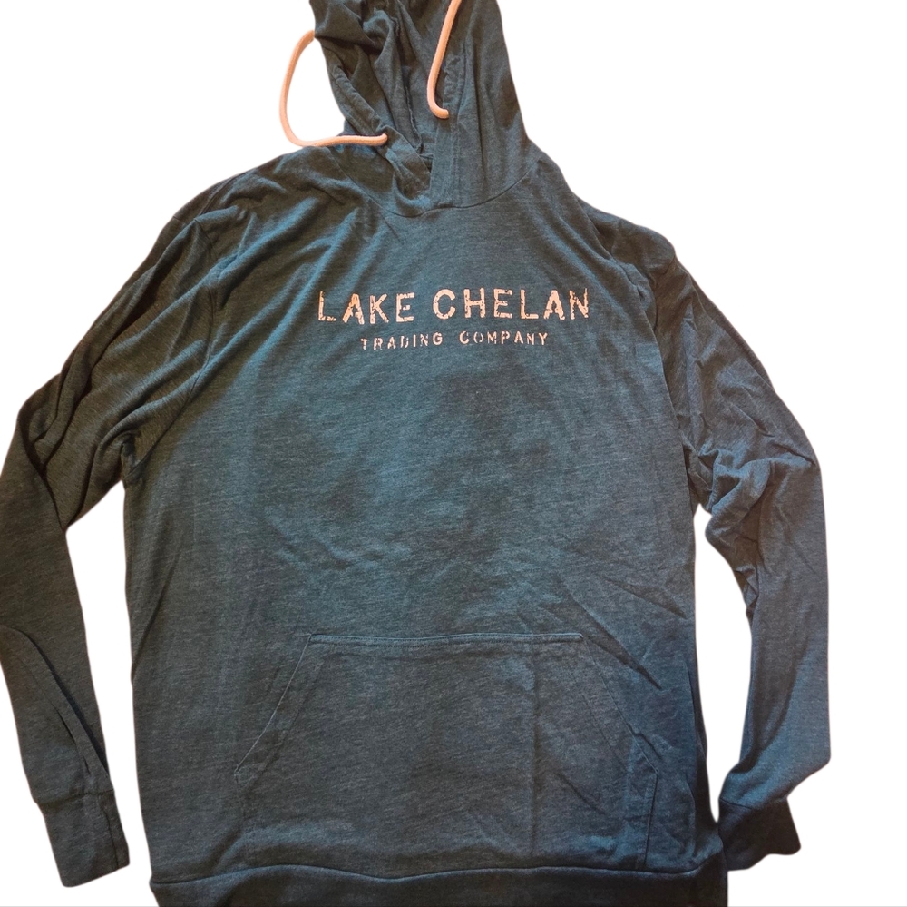 NWOT Lightweight Hoodie Lake Chelan XXL Blue/Teal